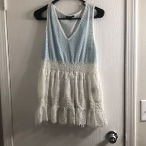 Blue and white beach dress